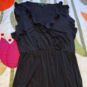 BCBG Max Azria black ruffle romper